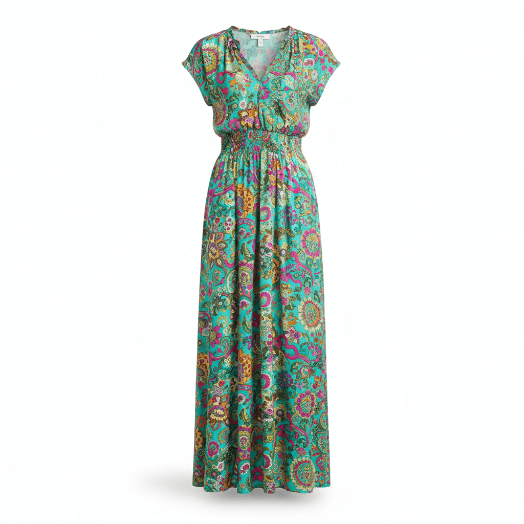 FlowMist Maxi Dress